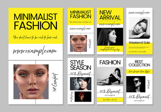 Minimal Fashion Social Media Story Template Set
