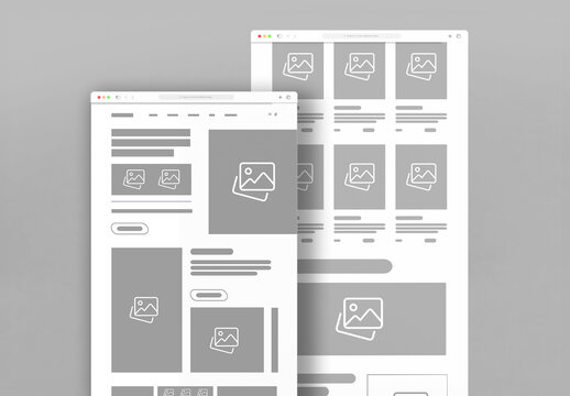 Minimal Website Wireframe Landing Page Template