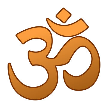 Hindu Om Aum Religion Symbol Vector Illustration