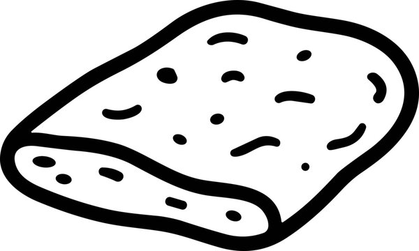 Hand-drawn bread slice illustration, simple doodle, baking, food concept