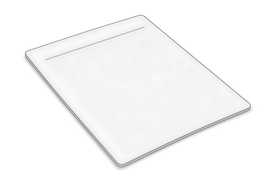 Blank white paper sheet isolated on white background template for business stationery design layout.