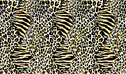 vector animal skin seamless pattern illustration background, skin textile fashion design for fabric print © cakra