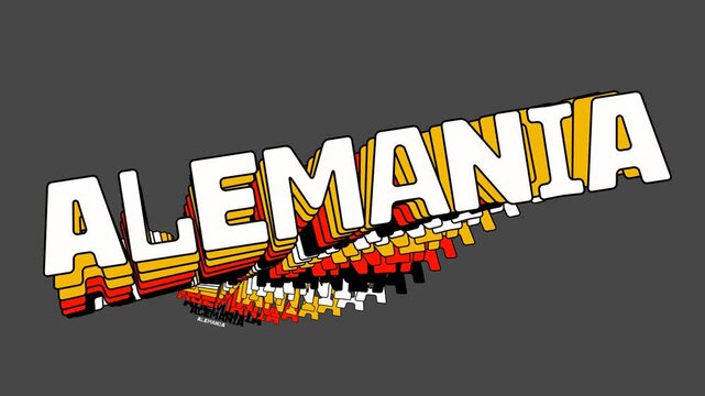Tipograf&iacute;a Cin&eacute;tica Alemania de Orgullo Alem&aacute;n en Fuente con Clones de Onda para Superposiciones Deportivas