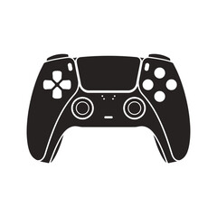 Game controller silhouette vector, isolated on white © Dina