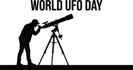UFO Day Telescope Silhouette © Tonmoy Hasan