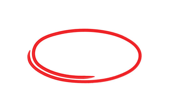 Oval Brush Stroke Hand Drawn Grunge Circle Frame Element