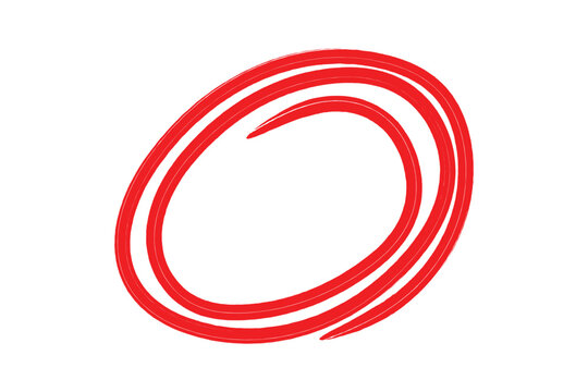 Oval Brush Stroke Hand Drawn Grunge Circle Frame Element