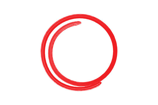 Oval Brush Stroke Hand Drawn Grunge Circle Frame Element