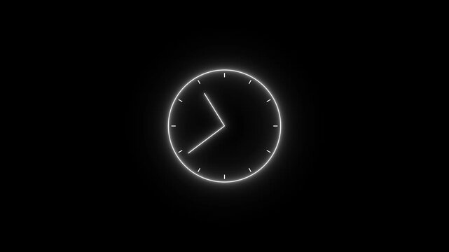 Vector clock time lapse animation showing 24 hours loop on green screen background for overlay use