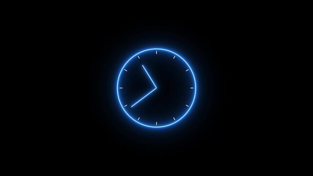 Vector clock time lapse animation showing 24 hours loop on green screen background for overlay use