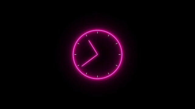 Vector clock time lapse animation showing 24 hours loop on green screen background for overlay use
