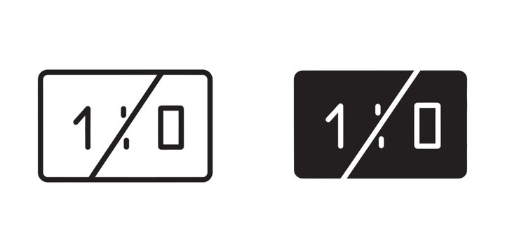 Aspect Ratio 1:1 Square Format Icon Set for Photography and Video Editing