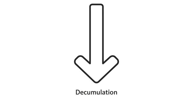 Decumulation Arrow Icon - Financial Decline, Investment Withdrawal, Pension Payout