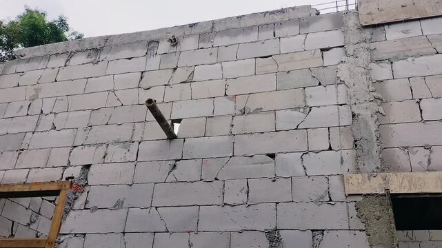 Footage of a house under construction. House construction in Indonesia. Ungaran - 10.31.2025.