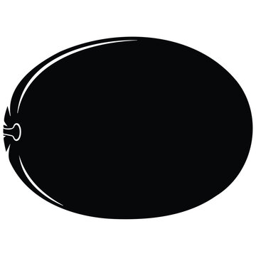 Whole watermelon vector silhouette illustration with outline detail line art.