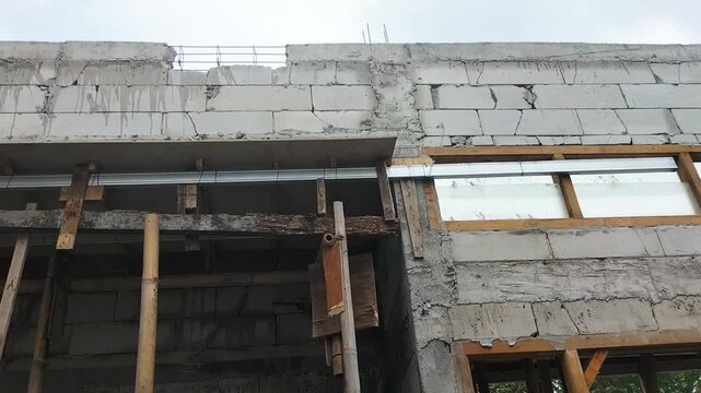 Footage of a house under construction. House construction in Indonesia. Ungaran - 10.31.2025.