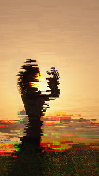 Vertical Glitch Transition
