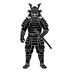 Obraz premium Samurai Warrior Full Armor Symbol