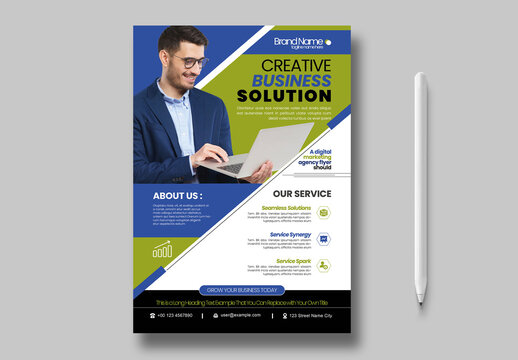 Creative Business Flyer Design Template Layout