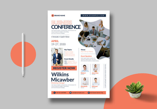 Business Conference Poster Template Layout