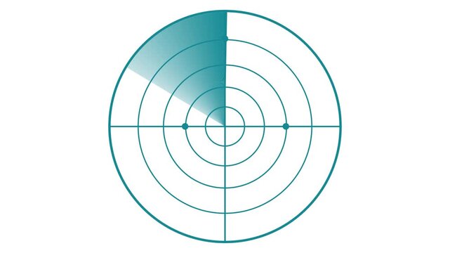 Radar Target Screen with Tracking Points.4k video