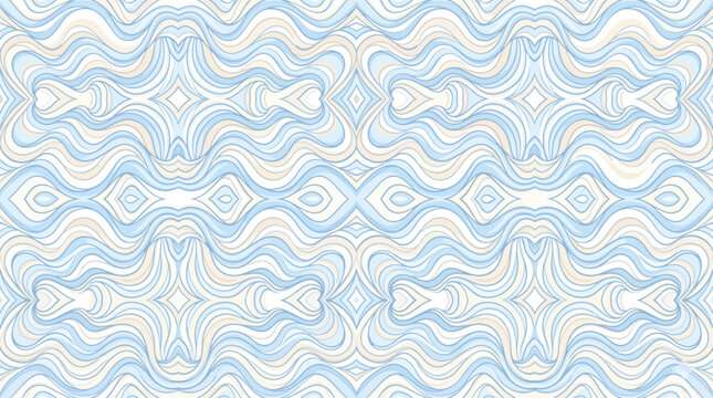Abstract geometric pattern with blue and white tones