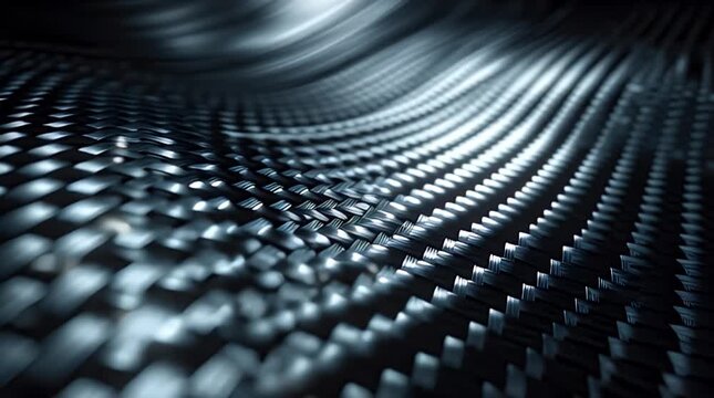 Closeup of Carbon Fiber Material with Textured Pattern