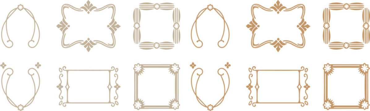 Vintage ornate frames and borders