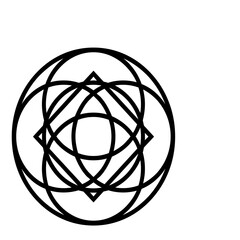 Obraz premium Abstract geometric line art circle design