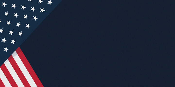 American flag ribbon grunge texture background for 4th of July