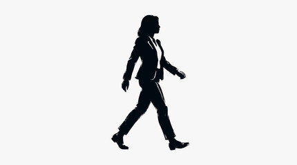 Obraz premium Silhouette of a person running in motion.