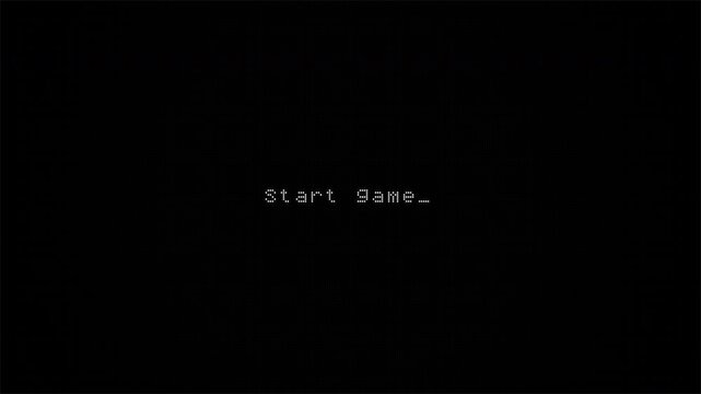 Retro Computer Terminal Typing Start Game Text Animation 4k video animation seamless loop