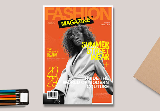 Modern Fashion Magazine Cover Template