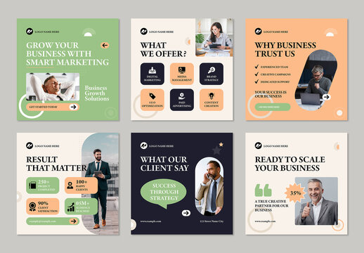 Modern Business Marketing Social Media Post Template