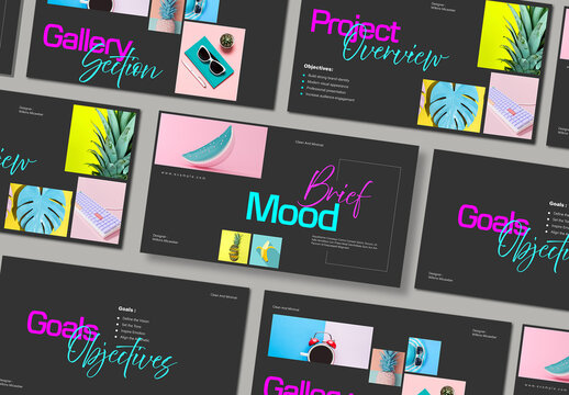 Mood and Brief Presentation Template Design Layout