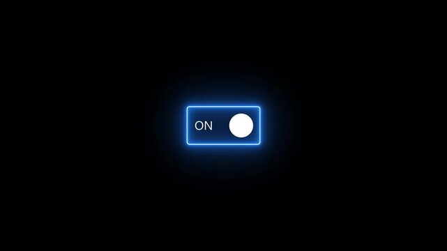 Switch on and switch off button red color 4k illustration. Power digital button.motion graphic of Turning on-off concept. 4k motion video