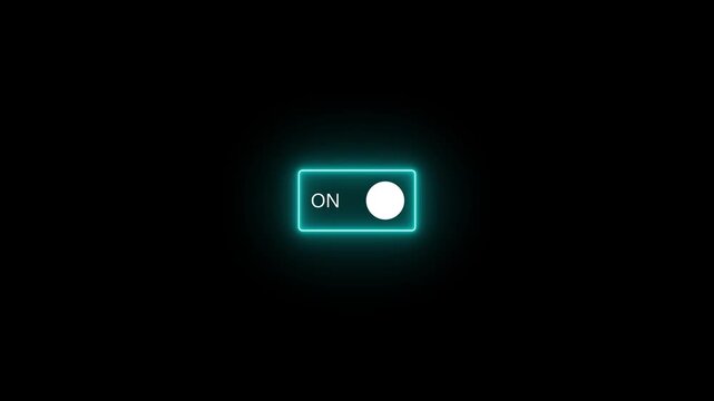 Switch on and switch off button red color 4k illustration. Power digital button.motion graphic of Turning on-off concept. 4k motion video