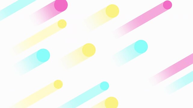 斜め上に線が流れるループアニメーション　カラフル
