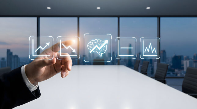 Market forecasting dashboard with AI prediction models and financial trend analysis system