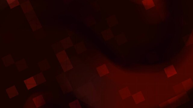 Dark crimson red gradient background squares digital grid light pattern geometric art.