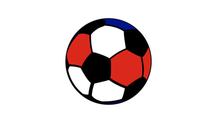 Naklejka premium Costa Rica football flag, color vector illustration