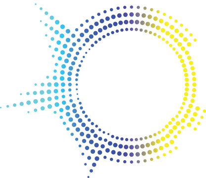 Abstract halftone vector background with circles equalizer and dots pattern illustration design wallpaper banner template geometric texture colorful  backdrop