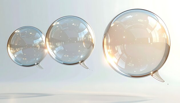 Glass crystal balls on stands.