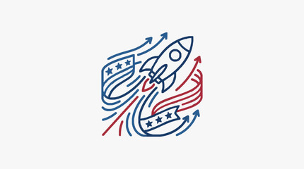 Hand drawn vector illustration of a hot air balloon. © Alisya