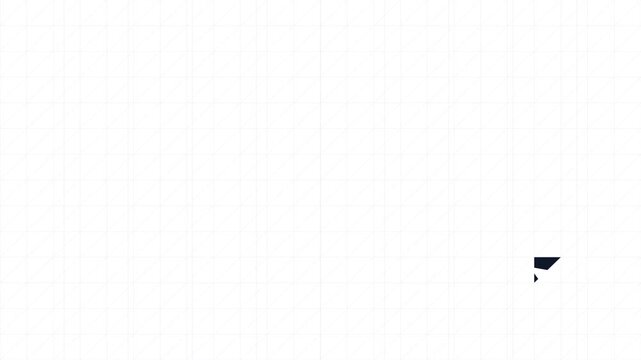 Abstract dark geometric shape isolated on white background for modern minimalist graphic design composition