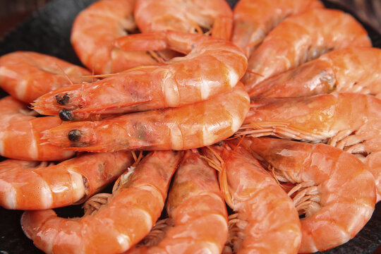 Fresh Boiled Prawns - Delicious Seafood Meal