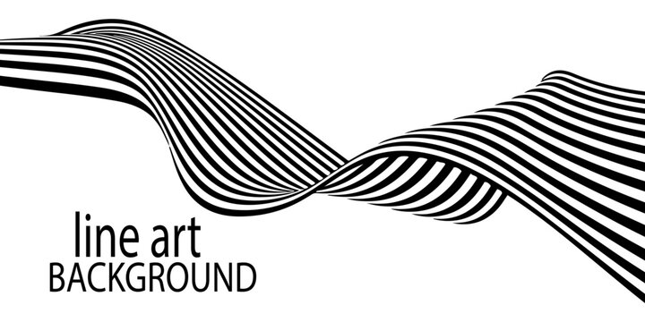 3d dimensional effect dynamic curve road lines. Abstract perspective line stripes, road theme