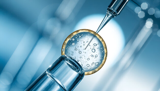IVF Fertilization and Embryo Injection Concept