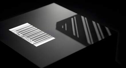 Fototapeta premium white light scanning barcode on package