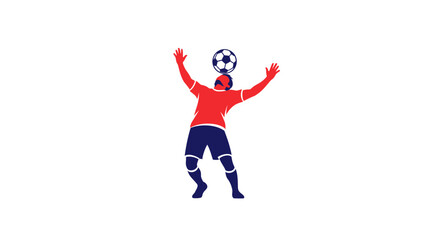 Obraz premium Person playing soccer with ball.